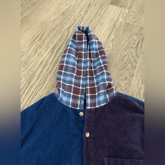 Rare SUPREME Limited Edition Color Block Corduroy Hoodie Shirt - Picture 4 of 8